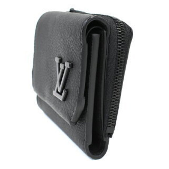 Louis Vuitton Portefeuille Pilot Tri Wallet LV Aerogram Leather Black - Picture 2 of 8